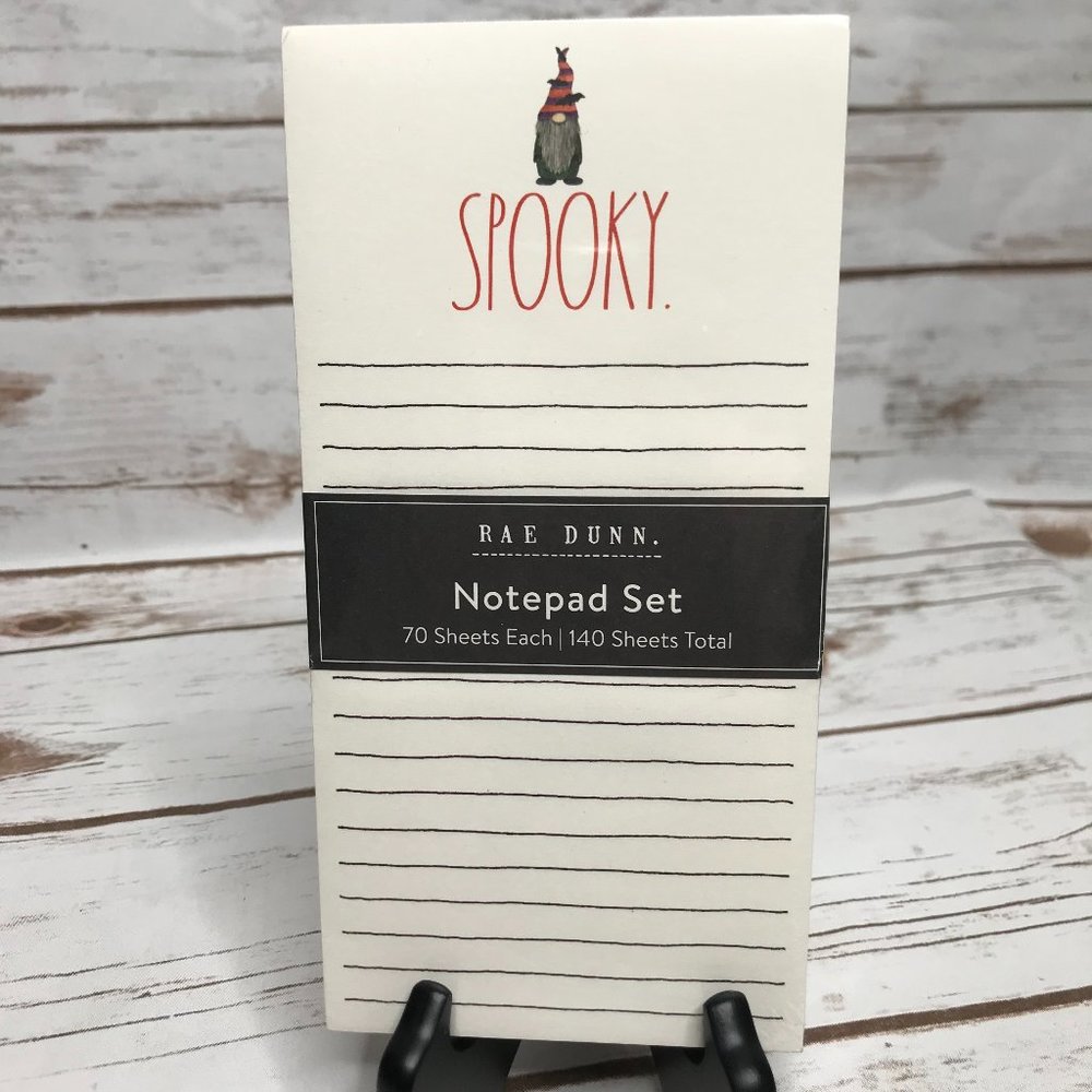 Rae Dunn Halloween Gnome Notepad Set